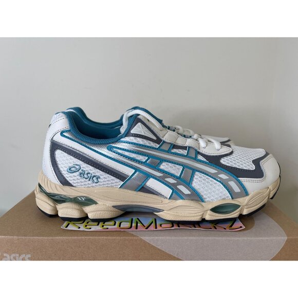 Asics Gel NYC 2055 Cream Blue Teal WOMENS SIZES UNISEX - Picture 2 of 8